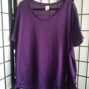 Faded glory purple short sleeve 3x burnout
